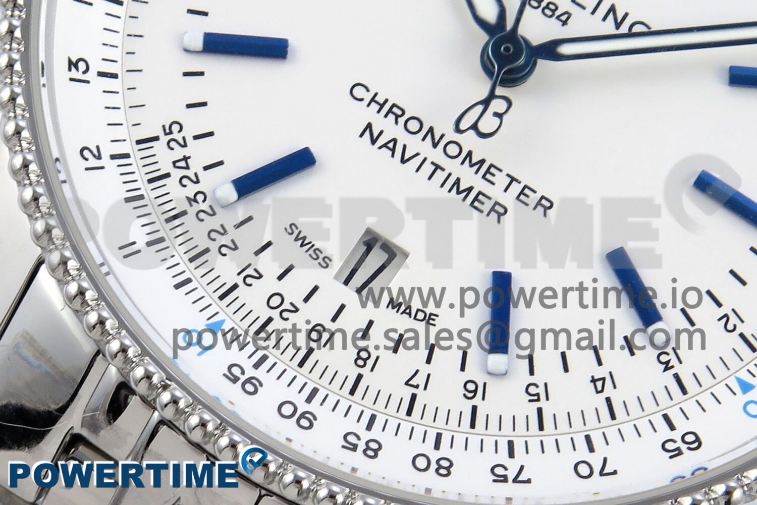 Navitimer 1 SS 41mm TF 1:1 Best Edition White Bezel White Dial on SS Bracelet A2824 - Image 5