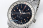 Navitimer 1 SS 41mm TF 1:1 Best Edition White Bezel Black Dial on SS Bracelet A2824 - Image 3