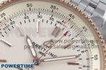 Navitimer 1 RG 41mm TF 1:1 Best Edition SS Bezel White Dial on SS Bracelet A2824 - Image 4