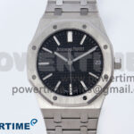 Royal Oak 41mm 15510 SS TKF 1:1 Best Edition Black Dial on SS Bracelet SA4302 Super Clone
