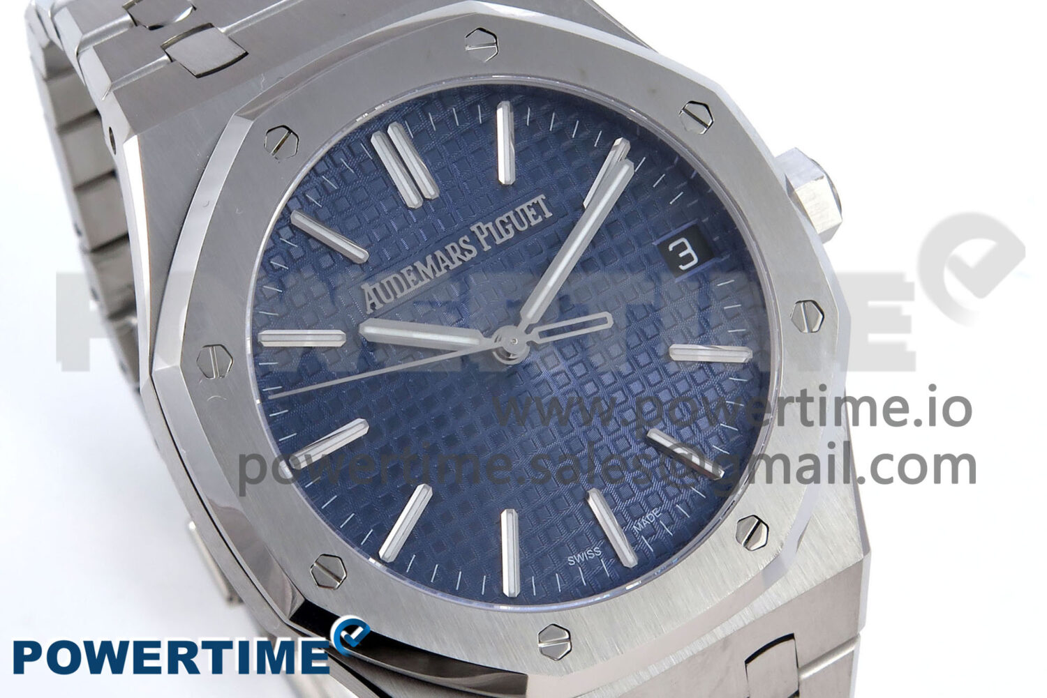 Royal Oak 41mm 15510 SS TKF 1:1 Best Edition Blue Dial on SS Bracelet SA4302 Super Clone - Image 2