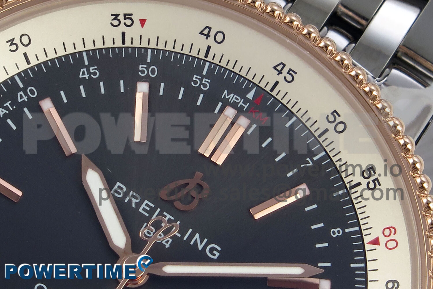Navitimer 1 RG 41mm TF 1:1 Best Edition SS Bezel Gray Dial on SS Bracelet A2824 - Image 4