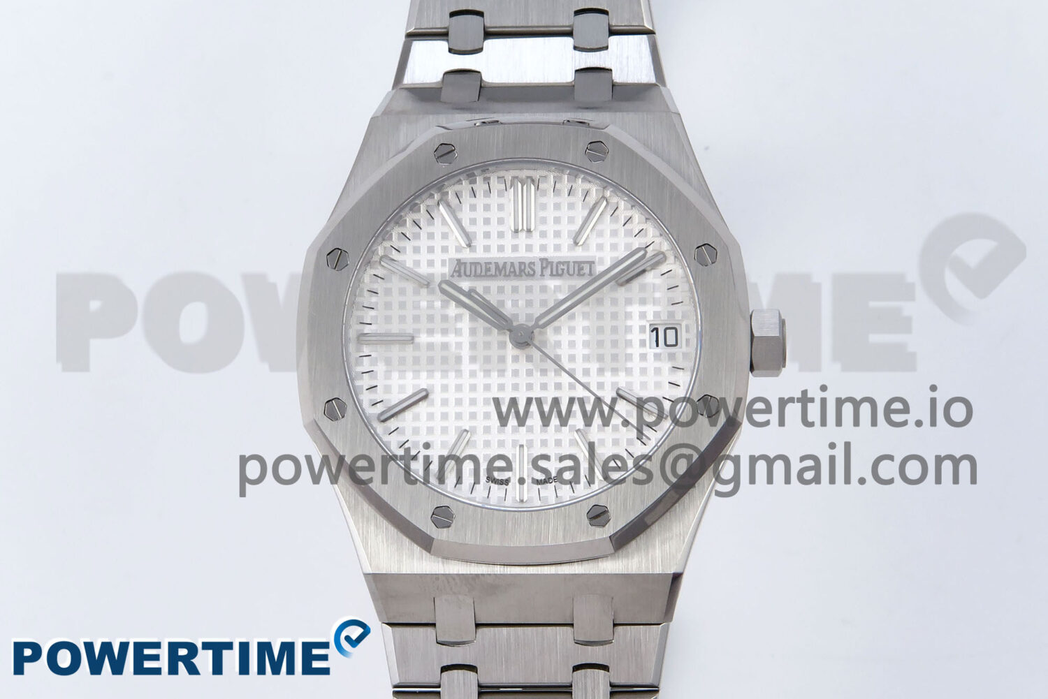 Royal Oak 41mm 15510 SS TKF 1:1 Best Edition White Dial on SS Bracelet SA4302 Super Clone - Image 1