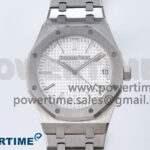 Royal Oak 41mm 15510 SS TKF 1:1 Best Edition White Dial on SS Bracelet SA4302 Super Clone
