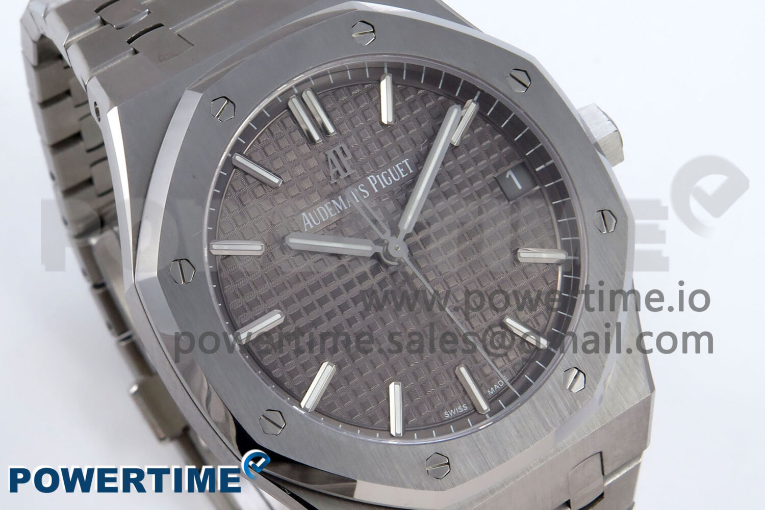Royal Oak 41mm 15500 SS TKF 1:1 Best Edition Gray Dial on SS Bracelet SA4302 Super Clone - Image 2