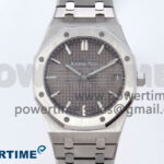 Royal Oak 41mm 15500 SS TKF 1:1 Best Edition Gray Dial on SS Bracelet SA4302 Super Clone