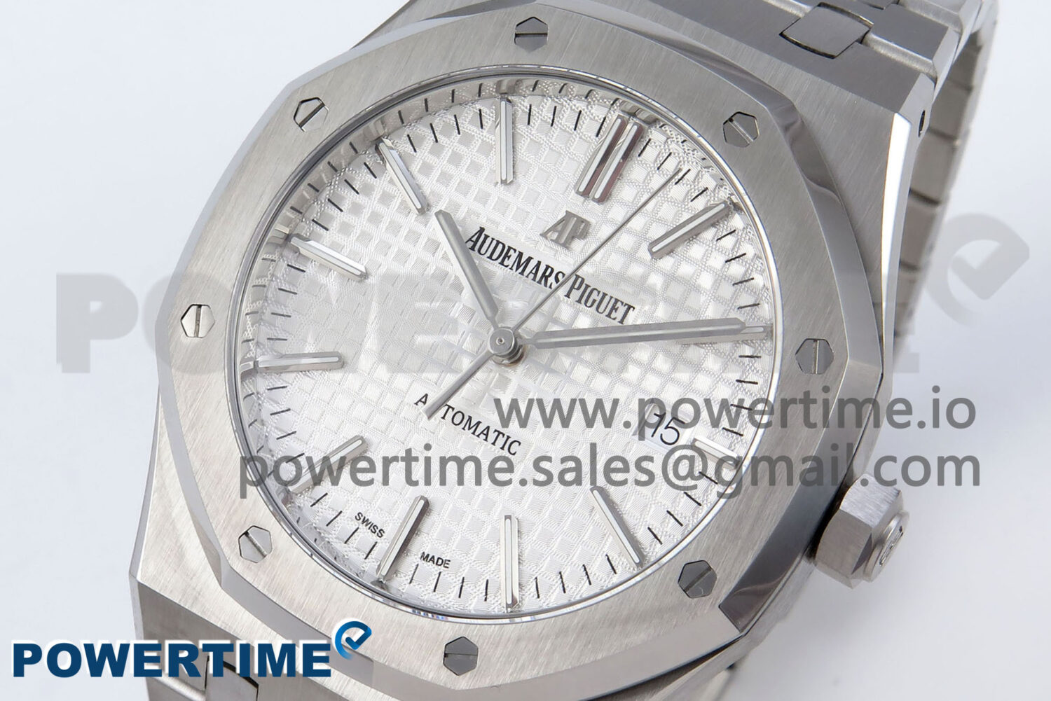 Royal Oak 41mm 15400 SS TKF 1:1 Best Edition White Dial on SS Bracelet SA4302 Super Clone - Image 3