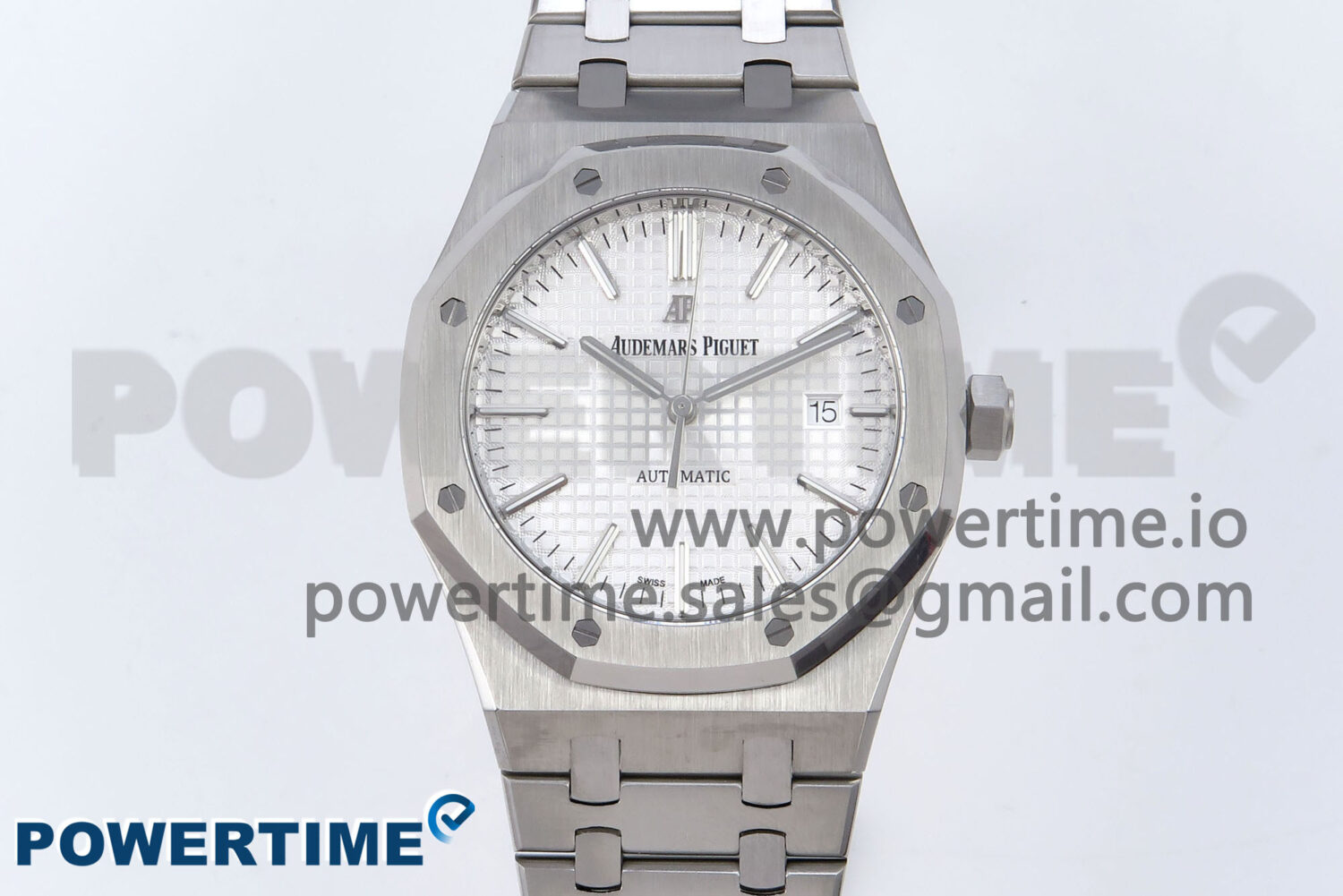 Royal Oak 41mm 15400 SS TKF 1:1 Best Edition White Dial on SS Bracelet SA4302 Super Clone - Image 1