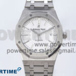 Royal Oak 41mm 15400 SS TKF 1:1 Best Edition White Dial on SS Bracelet SA4302 Super Clone