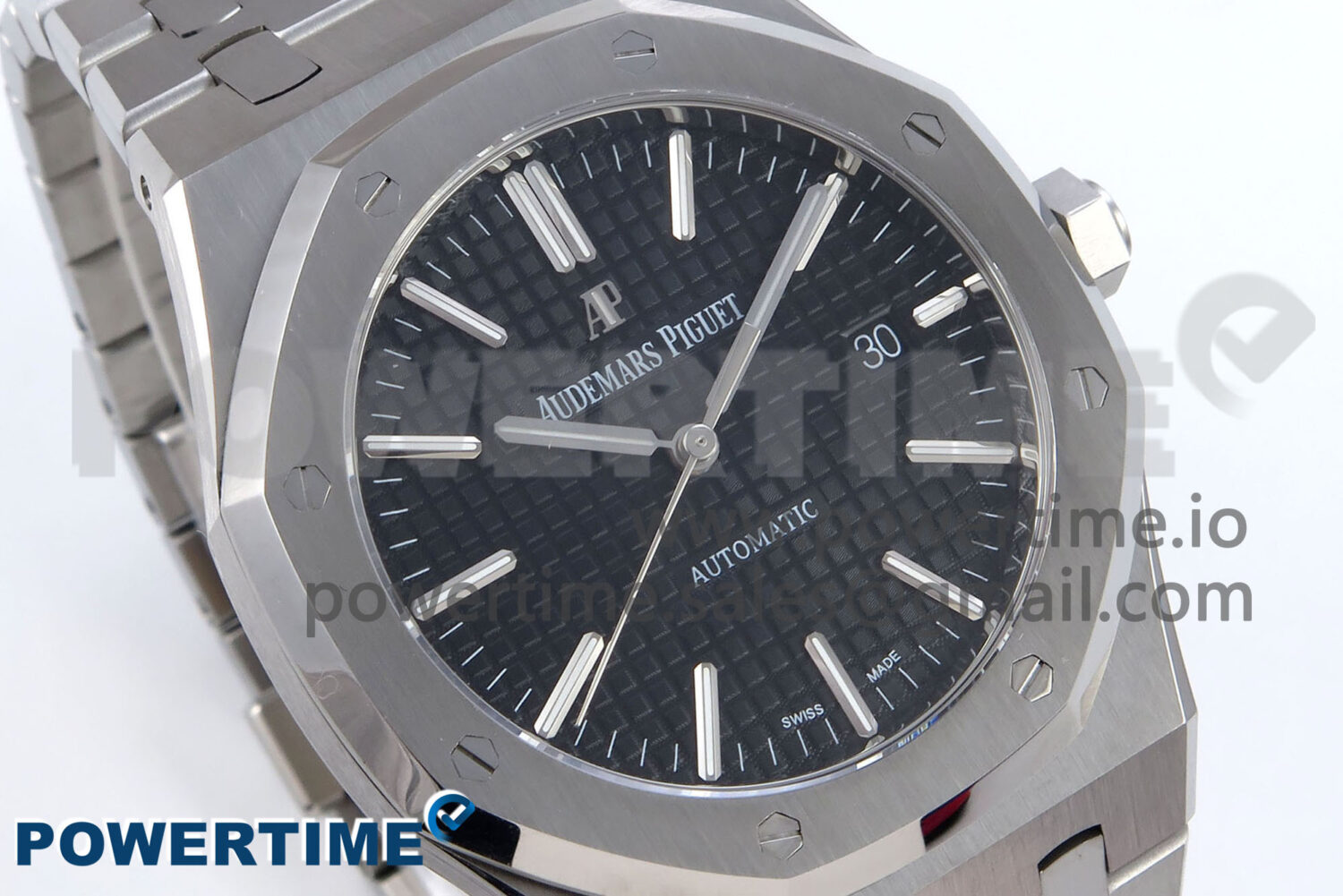 Royal Oak 41mm 15400 SS TKF 1:1 Best Edition Black Dial on SS Bracelet SA4302 Super Clone - Image 2
