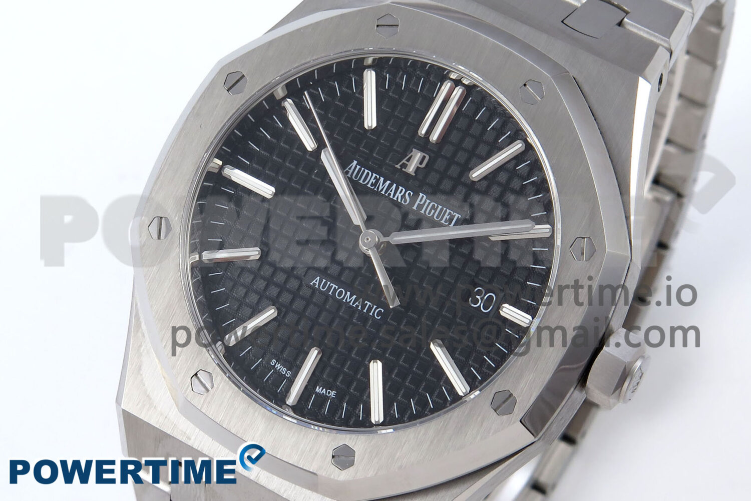 Royal Oak 41mm 15400 SS TKF 1:1 Best Edition Black Dial on SS Bracelet SA4302 Super Clone - Image 3