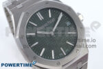 Royal Oak 41mm 15510 SS TKF 1:1 Best Edition Green Dial on SS Bracelet SA4302 Super Clone - Image 2