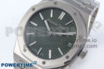 Royal Oak 41mm 15510 SS TKF 1:1 Best Edition Green Dial on SS Bracelet SA4302 Super Clone - Image 3