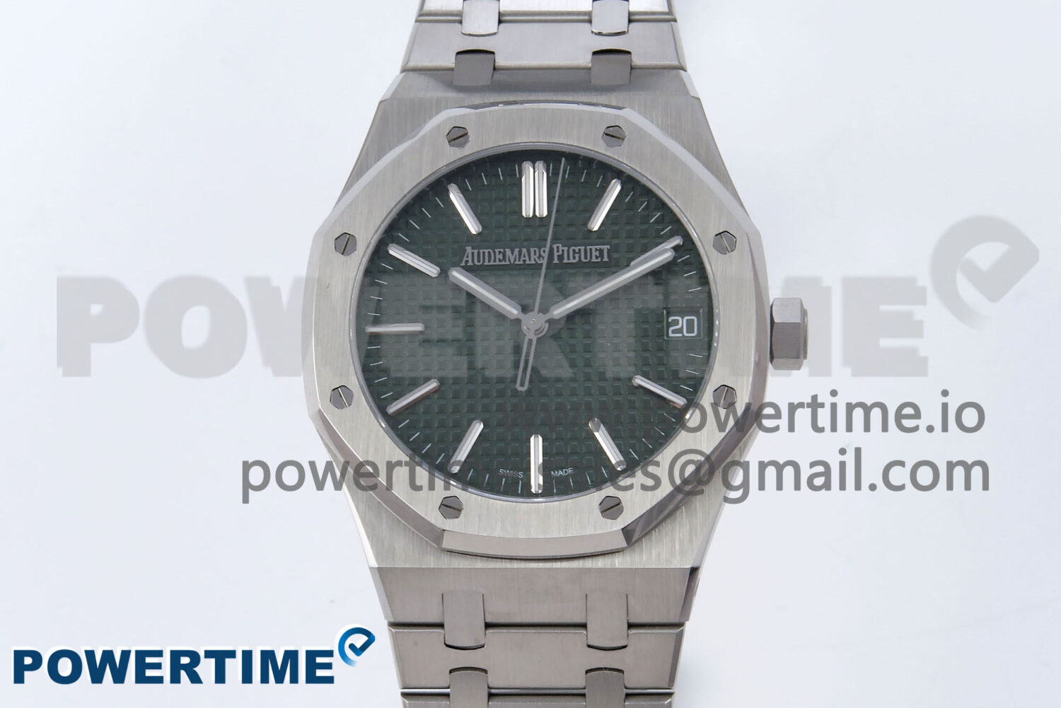 Royal Oak 41mm 15510 SS TKF 1:1 Best Edition Green Dial on SS Bracelet SA4302 Super Clone - Image 1