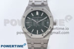 Royal Oak 41mm 15510 SS TKF 1:1 Best Edition Green Dial on SS Bracelet SA4302 Super Clone
