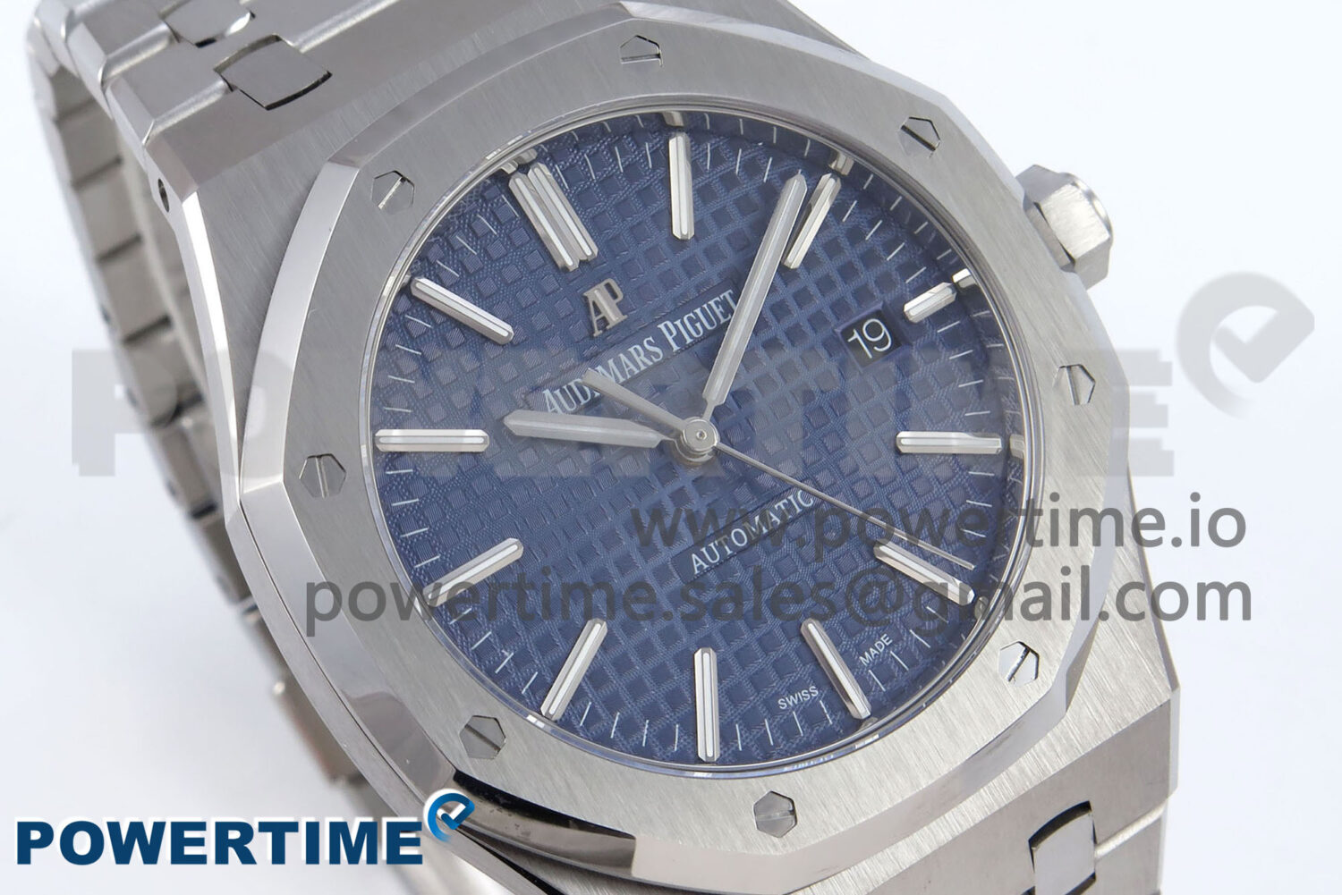 Royal Oak 41mm 15400 SS TKF 1:1 Best Edition Blue Dial on SS Bracelet SA4302 Super Clone - Image 2