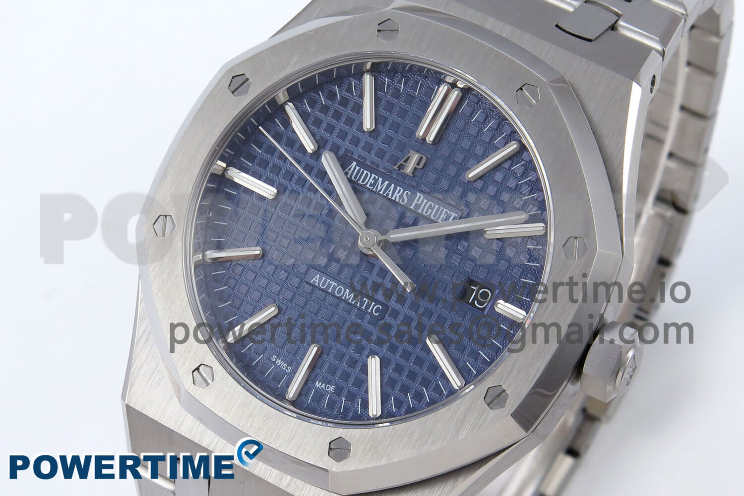 Royal Oak 41mm 15400 SS TKF 1:1 Best Edition Blue Dial on SS Bracelet SA4302 Super Clone - Image 5