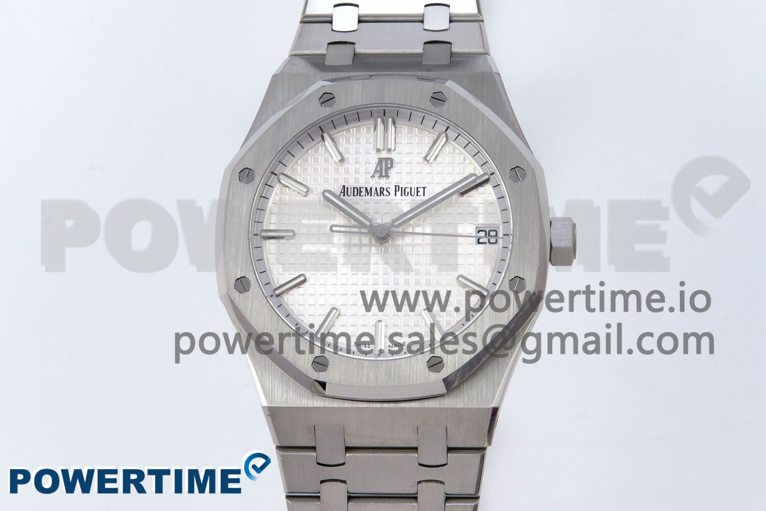 Royal Oak 41mm 15510 SS TKF 1:1 Best Edition White Dial on SS Bracelet SA4302 Super Clone - Image 1