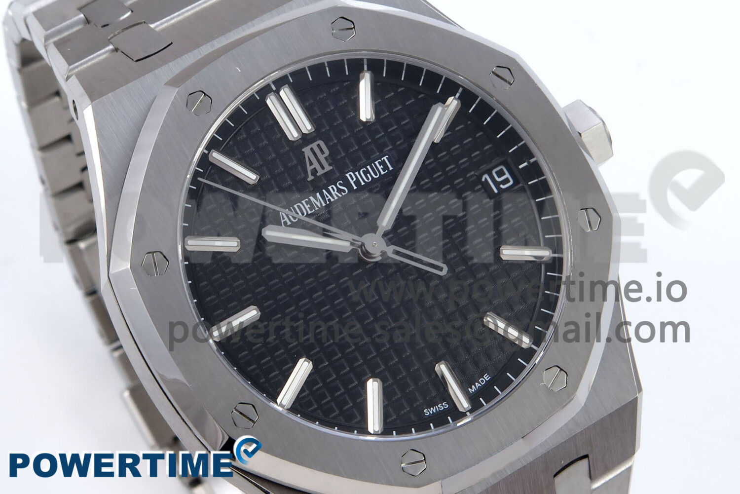 Royal Oak 41mm 15510 SS TKF 1:1 Best Edition Black Dial on SS Bracelet SA4302 Super Clone - Image 2