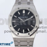 Royal Oak 41mm 15510 SS TKF 1:1 Best Edition Black Dial on SS Bracelet SA4302 Super Clone