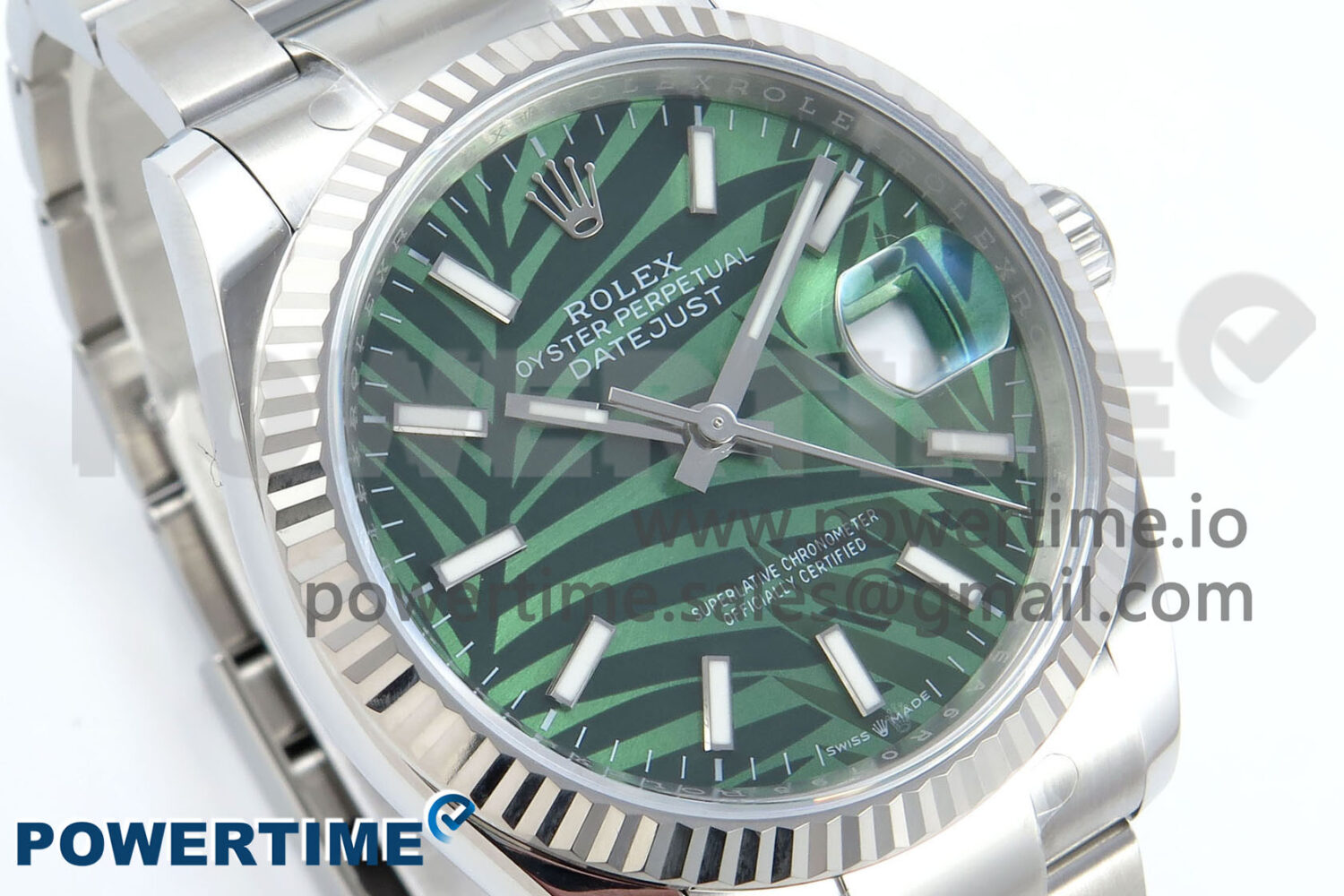 DateJust 36 126234 EWEF 1:1 Best Edition Green Leaf Stick Dial on Oyster Bracelet A3235 - Image 2