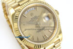Day Date 128238 36mm YG KF 1:1 Best Edition Gold Roman Dial On President Bracelet A2836 (Gain Weight) - Image 2