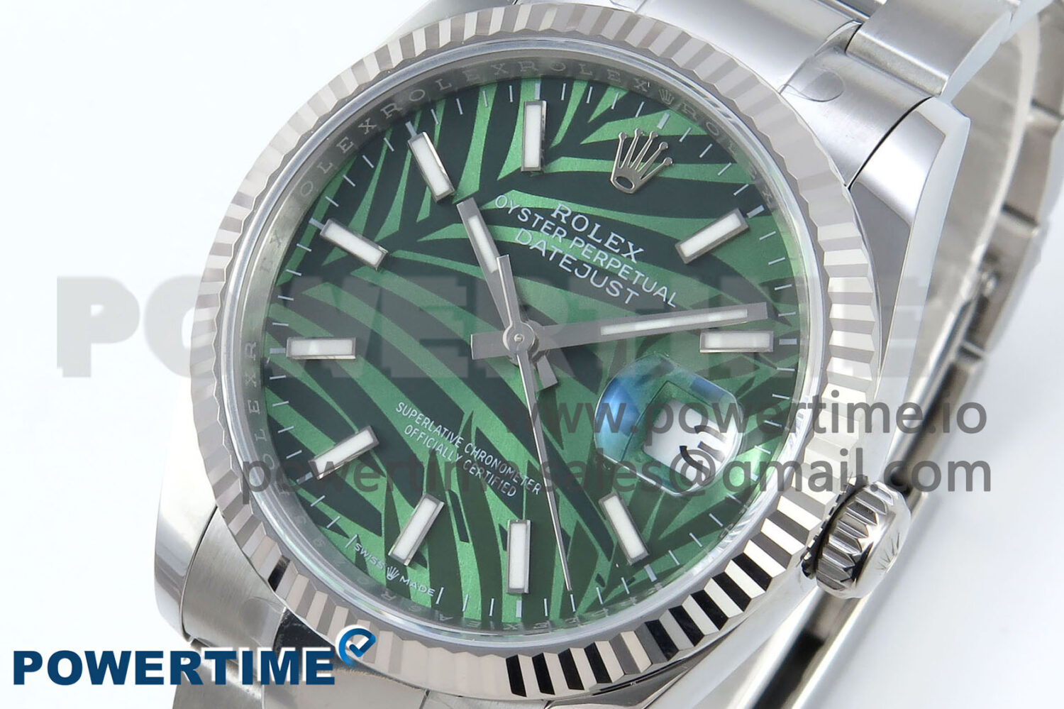 DateJust 36 126234 EWEF 1:1 Best Edition Green Leaf Stick Dial on Oyster Bracelet A3235 - Image 3