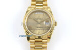 Day Date 128238 36mm YG KF 1:1 Best Edition Gold Roman Dial On President Bracelet A2836 (Gain Weight)