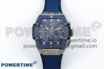 Spirit of Big Bang Titanium BBF 1:1 Best Edition Blue Ceramic Bezel Skeleton Dial on Blue Rubber Strap A7750
