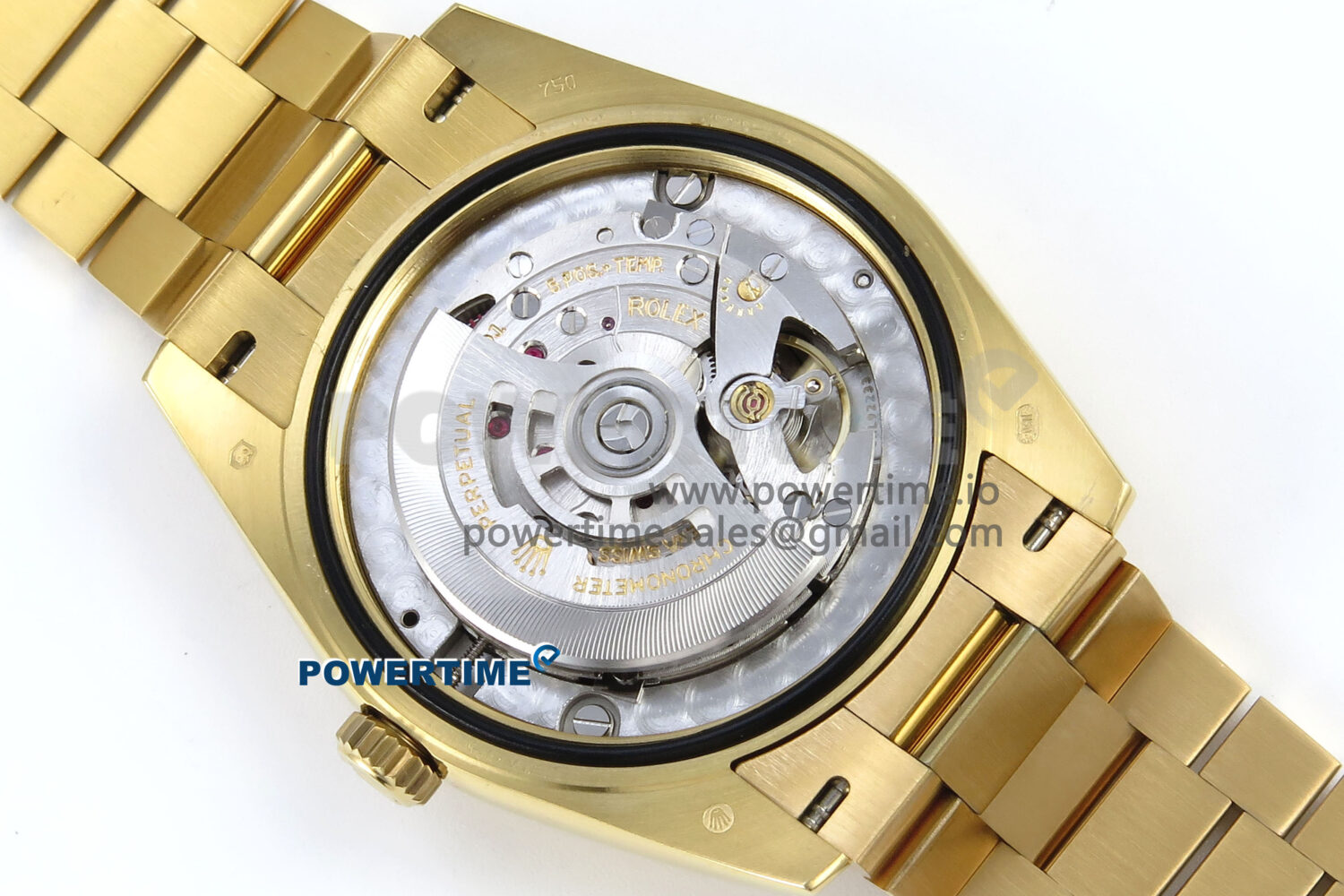Day Date 128238 36mm YG KF 1:1 Best Edition Black Dial Stick Marker On President Bracelet A2836 (Gain Weight) - Image 9