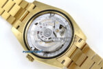 Day Date 128238 36mm YG KF 1:1 Best Edition Black Dial Stick Marker On President Bracelet A2836 (Gain Weight) - Image 9