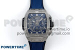 Spirit of Big Bang Titanium BBF 1:1 Best Edition Skeleton Dial on Blue Rubber Strap A7750