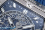 Spirit of Big Bang Titanium BBF 1:1 Best Edition Skeleton Dial on Blue Rubber Strap A7750 - Image 4