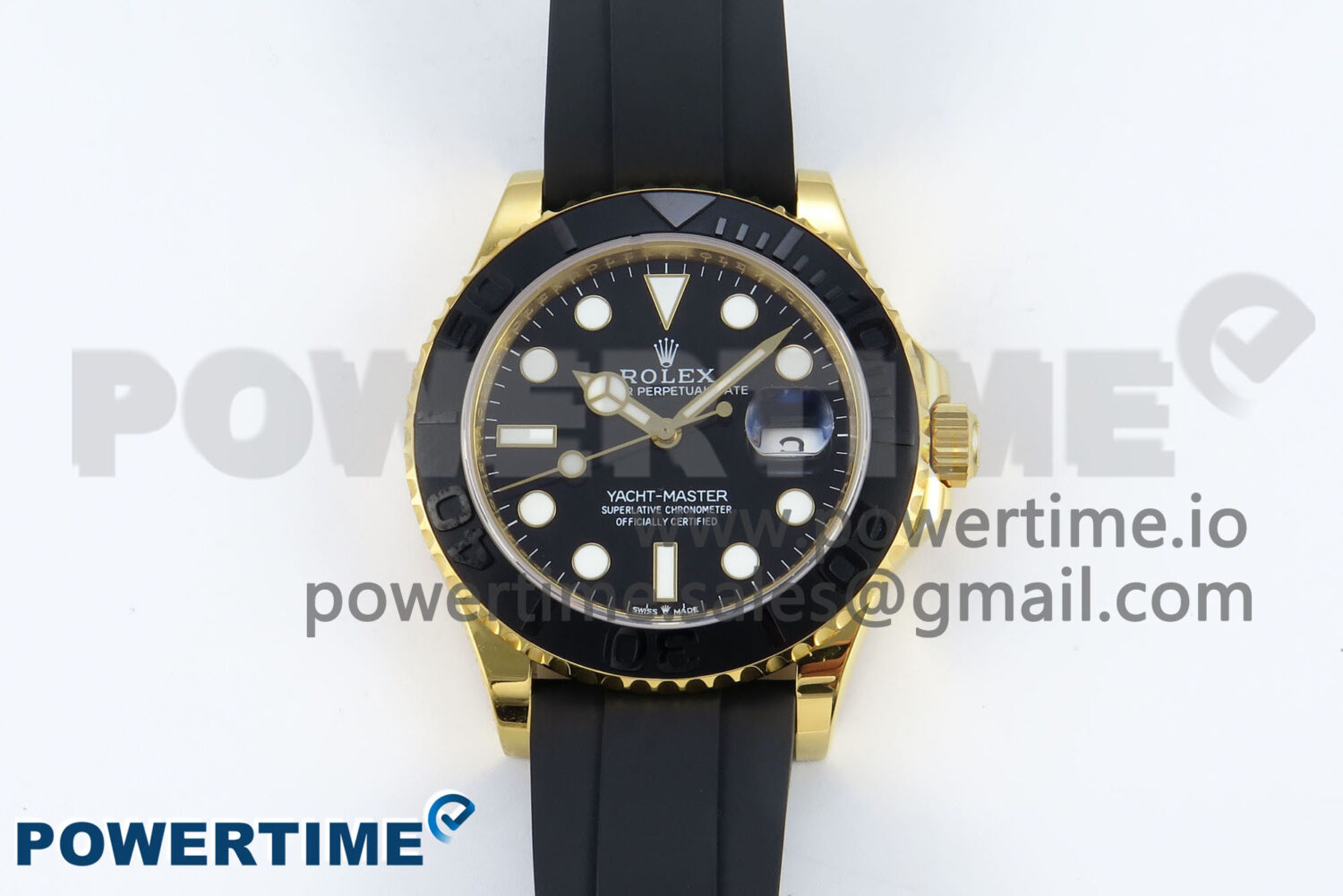 Yacht-Master YG 226658 QF+ 1:1 Best Edition Black Dial on Oysterflex Strap VR3235 - Image 1