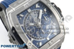 Spirit of Big Bang Titanium BBF 1:1 Best Edition Skeleton Dial on Blue Rubber Strap A7750 - Image 2