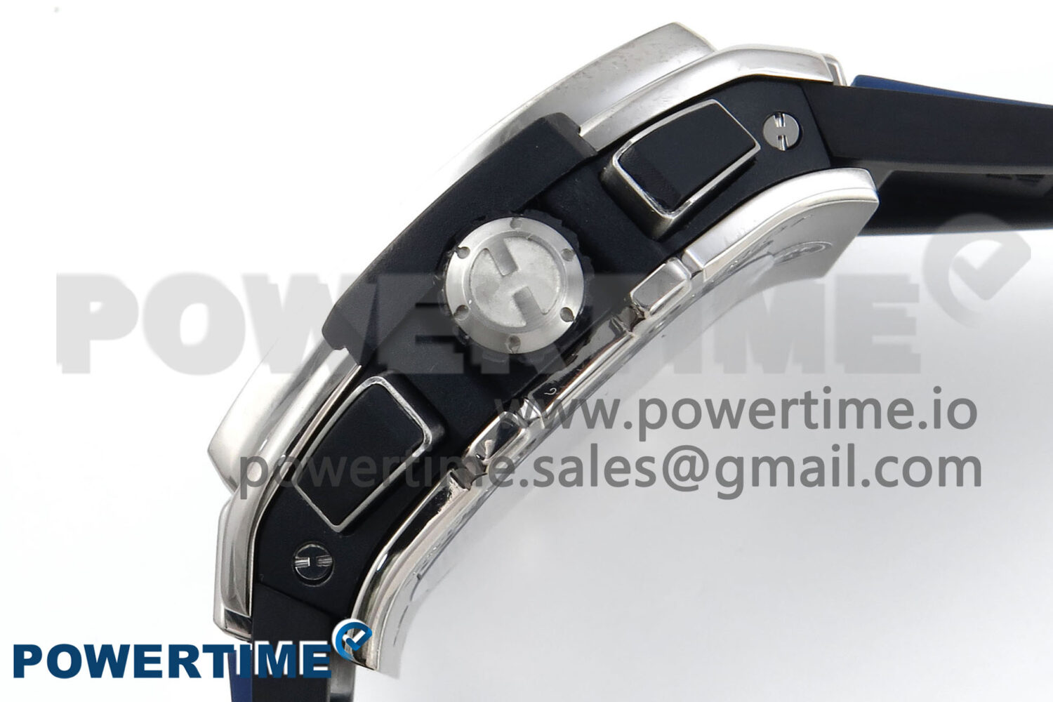 Spirit of Big Bang Titanium BBF 1:1 Best Edition Skeleton Dial on Blue Rubber Strap A7750 - Image 7
