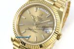 Day Date 128238 36mm YG KF 1:1 Best Edition Gold Dial Stick Marker On President Bracelet A2836 (Gain Weight) - Image 3