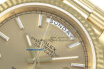 Day Date 128238 36mm YG KF 1:1 Best Edition Gold Dial Stick Marker On President Bracelet A2836 (Gain Weight) - Image 4