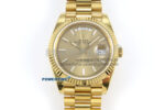 Day Date 128238 36mm YG KF 1:1 Best Edition Gold Dial Stick Marker On President Bracelet A2836 (Gain Weight)