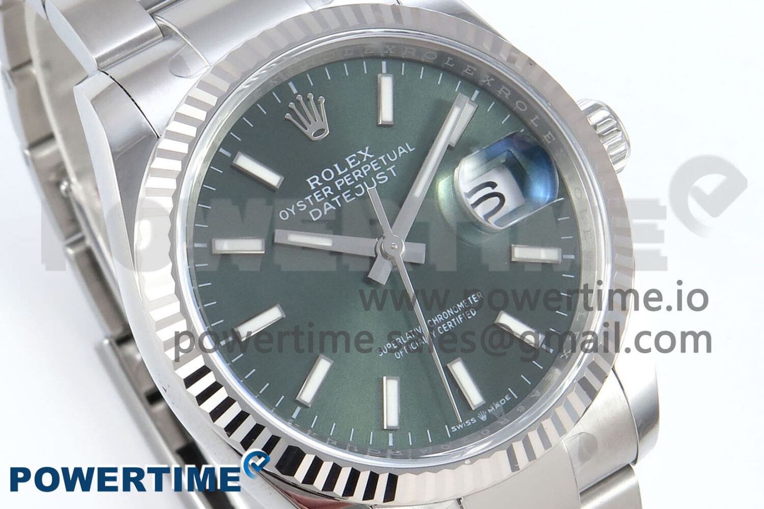 DateJust 36 126234 EWEF 1:1 Best Edition Green Stick Dial on Oyster Bracelet A3235 - Image 2