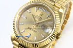 Day Date 128238 36mm YG KF 1:1 Best Edition YG Crystal Dial On President Bracelet A2836 (Gain Weight) - Image 3
