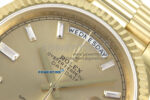 Day Date 128238 36mm YG KF 1:1 Best Edition YG Crystal Dial On President Bracelet A2836 (Gain Weight) - Image 4
