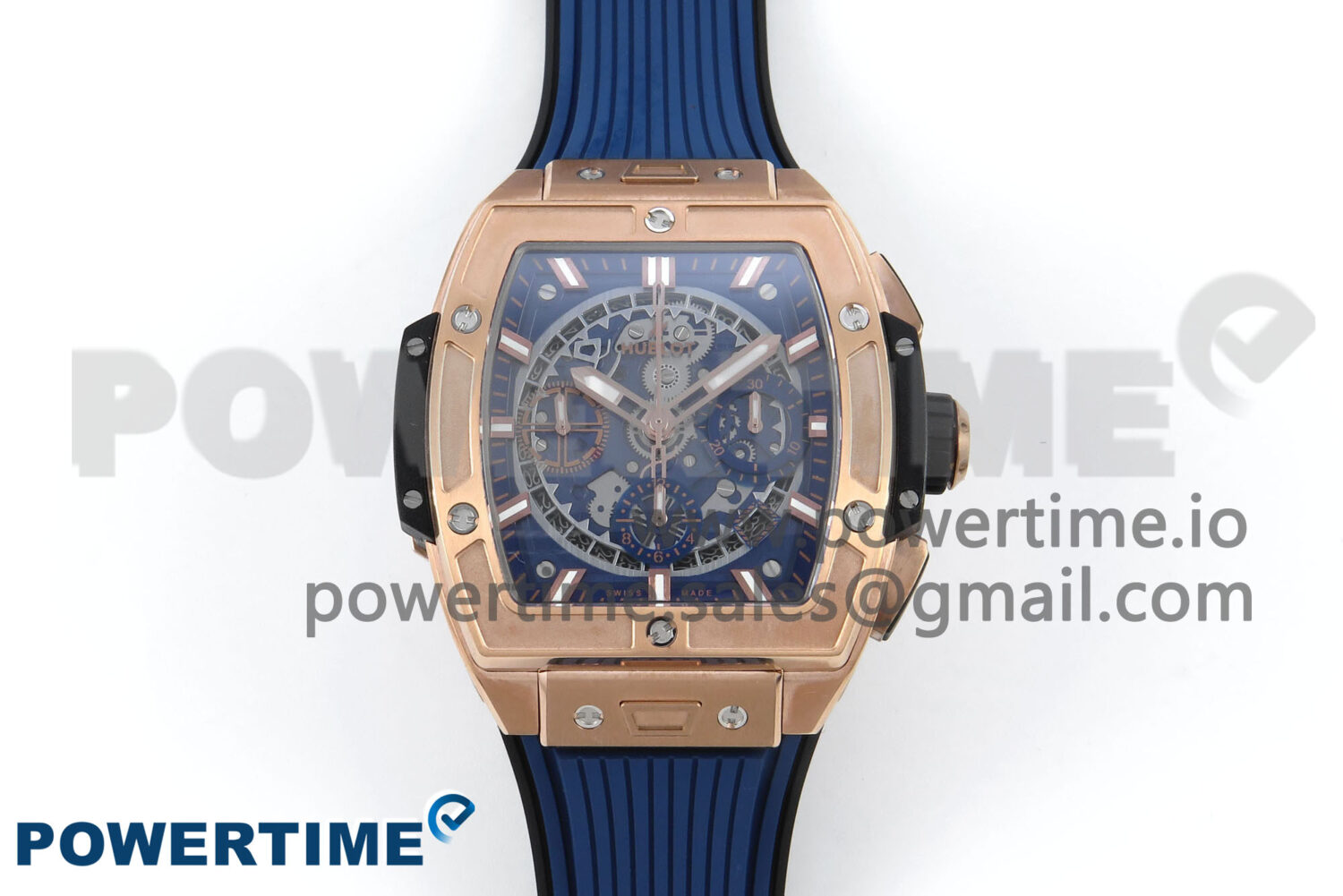 Spirit of Big Bang RG BBF 1:1 Best Edition Skeleton Dial on Blue Rubber Strap A7750 - Image 1