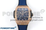 Spirit of Big Bang RG BBF 1:1 Best Edition Skeleton Dial on Blue Rubber Strap A7750