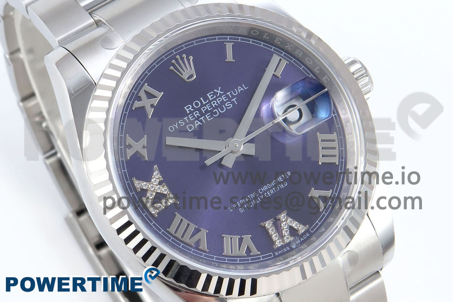 DateJust 36 126234 EWEF 1:1 Best Edition Purple Roman Diamonds Dial on Oyster Bracelet A3235 - Image 2