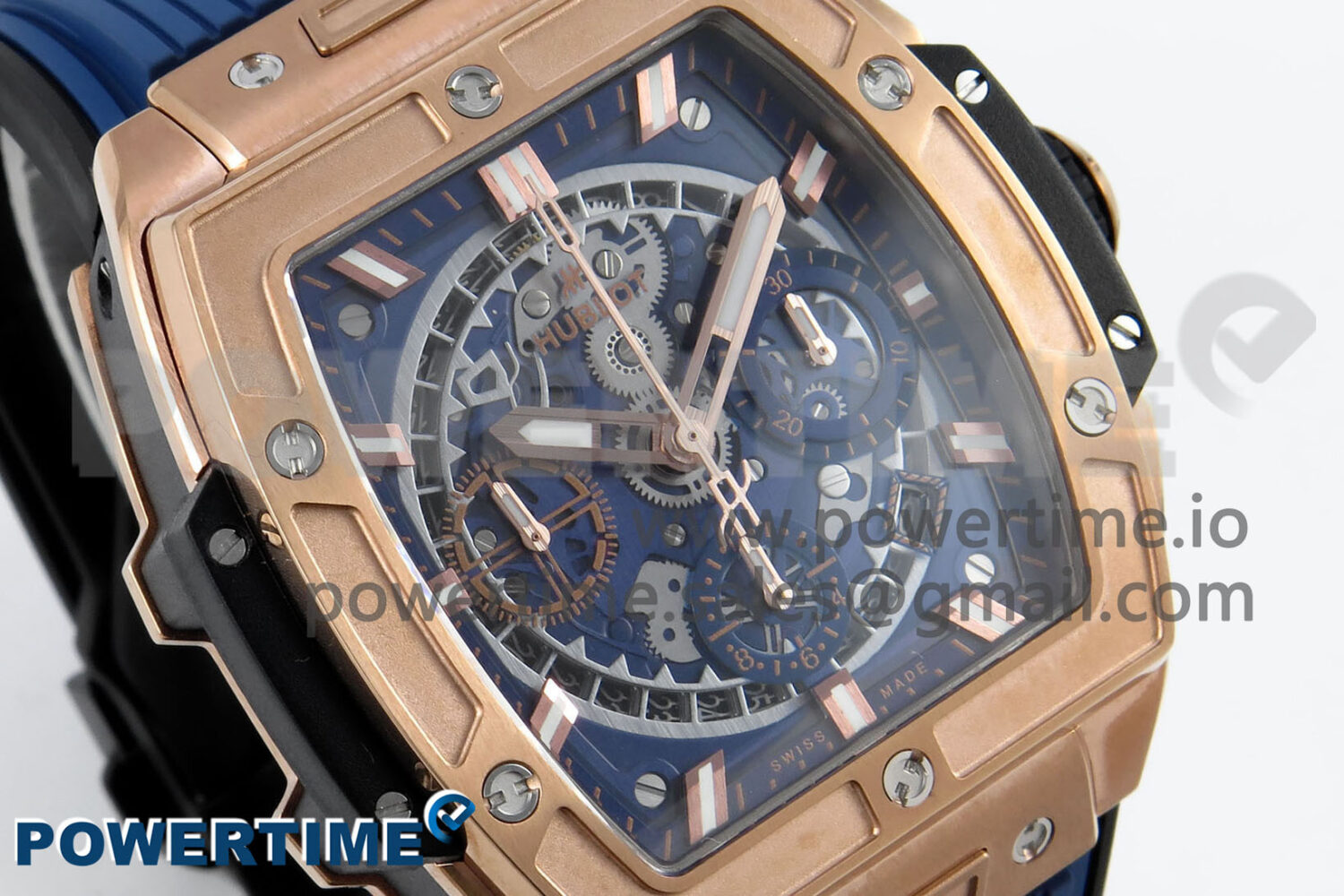 Spirit of Big Bang RG BBF 1:1 Best Edition Skeleton Dial on Blue Rubber Strap A7750 - Image 2