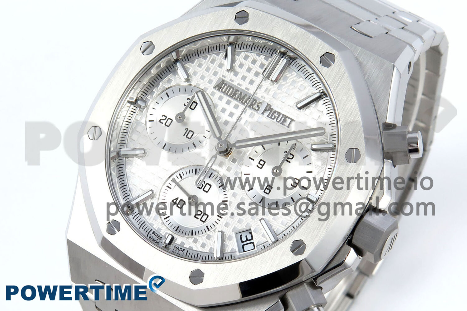 Royal Oak Chrono 26240 SS APSF 1:1 Best Edition Silver Dial on SS Bracelet SA4401 Super Clone - Image 3