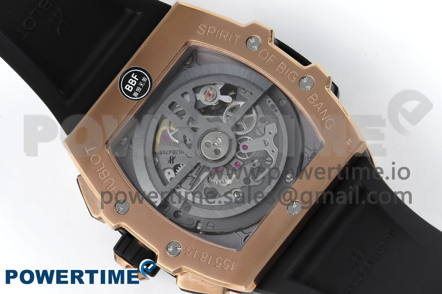 Spirit of Big Bang RG BBF 1:1 Best Edition Skeleton Dial on Blue Rubber Strap A7750 - Image 8