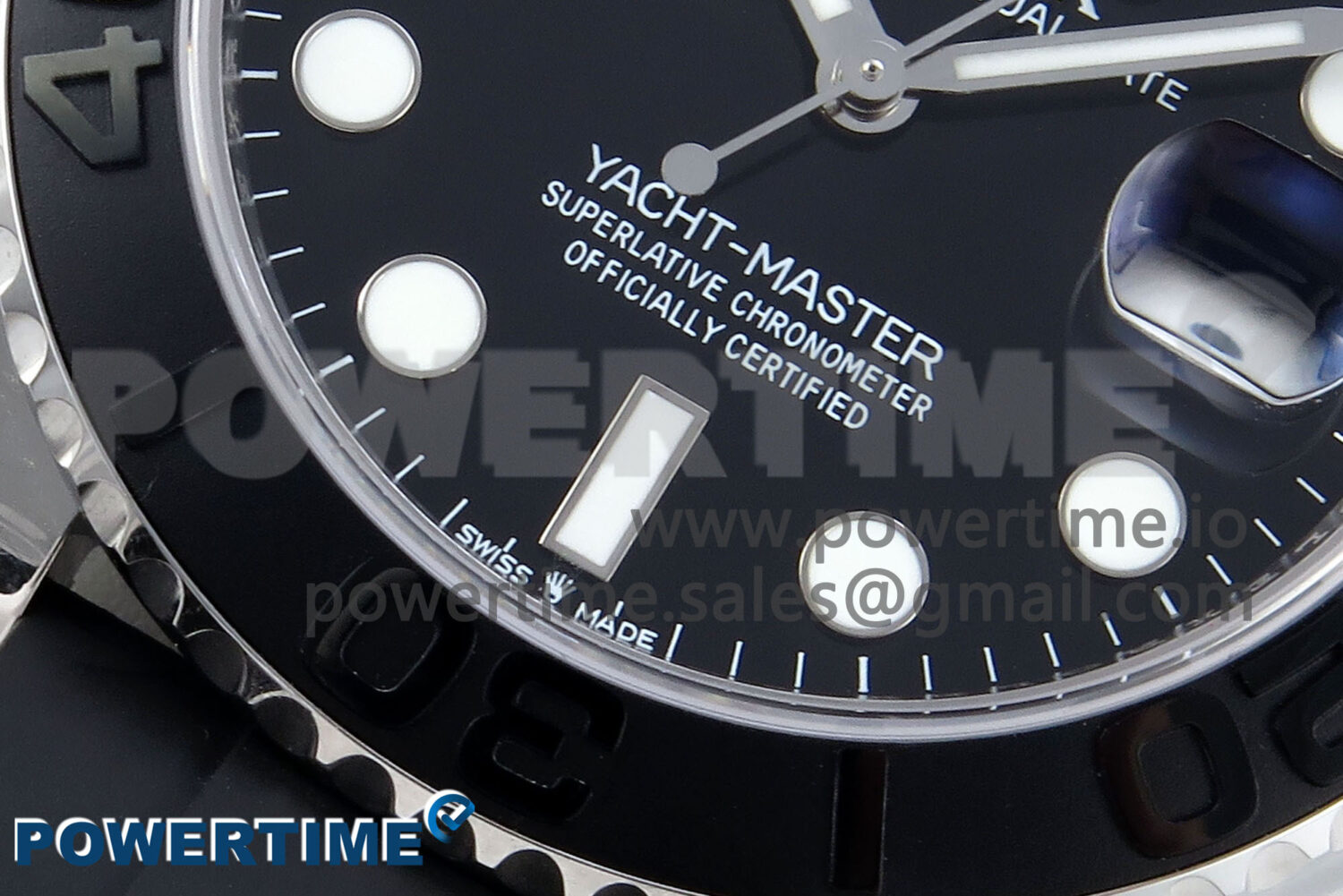 Yacht-Master SS 226659 QF+ 1:1 Best Edition Black Dial on Oysterflex Strap VR3235 - Image 5