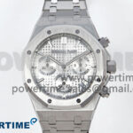 Royal Oak Chrono 26240 SS APSF 1:1 Best Edition Silver Dial on SS Bracelet SA4401 Super Clone